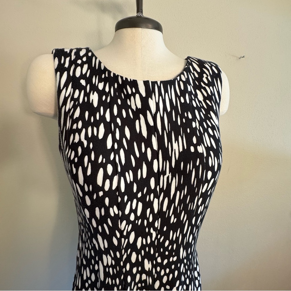 Eliza J Polka Dot And Striped Fit And Flare Dress - Picture 7 of 15